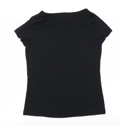 Womens UK Size 12 George Black Basic T-Shirt