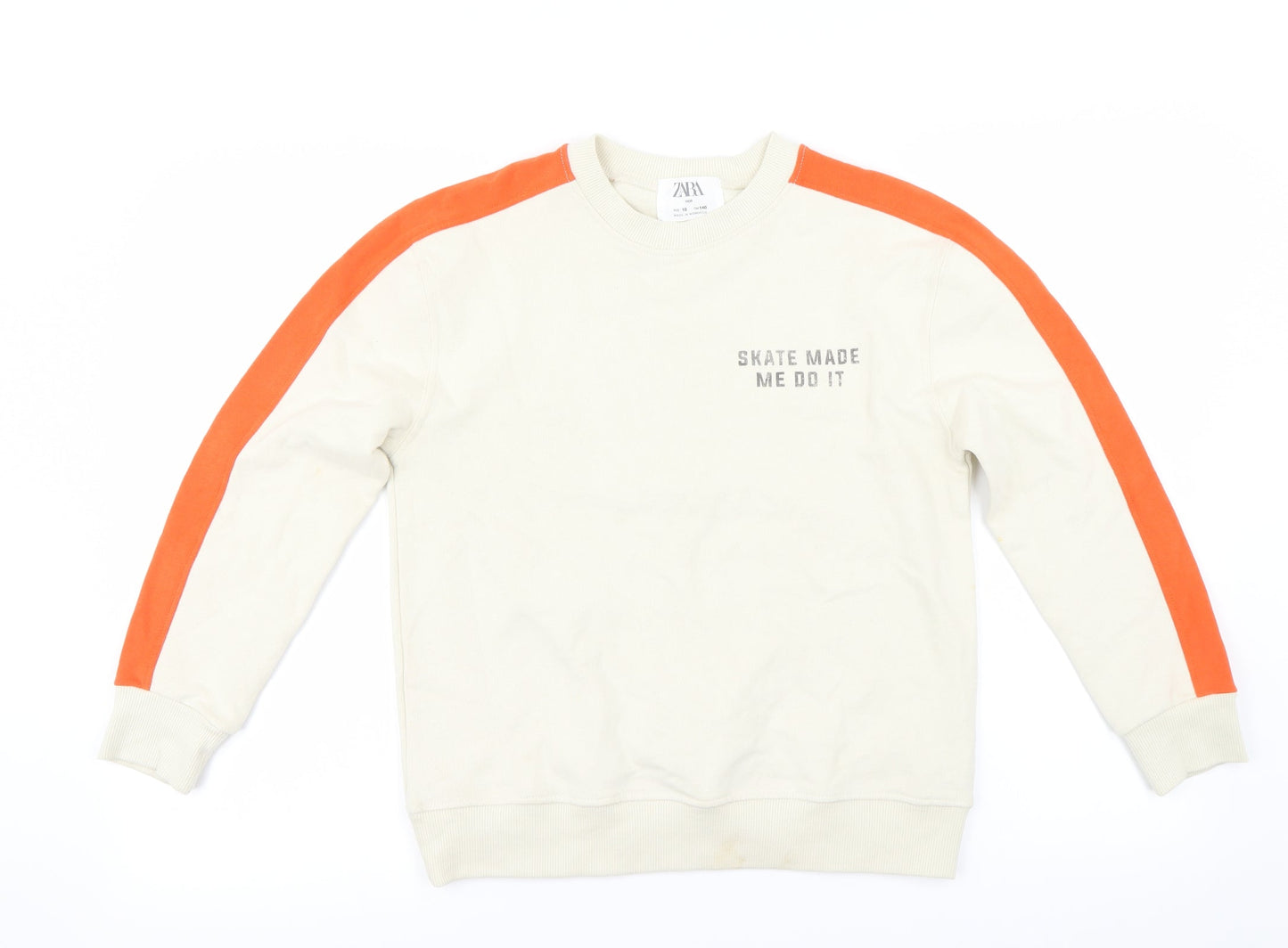 Zara Girls Ivory   Pullover Jumper Size 10 Years