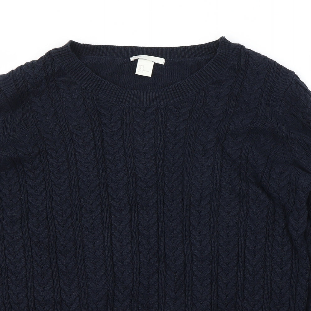 H&M Mens Blue   Pullover Jumper Size L