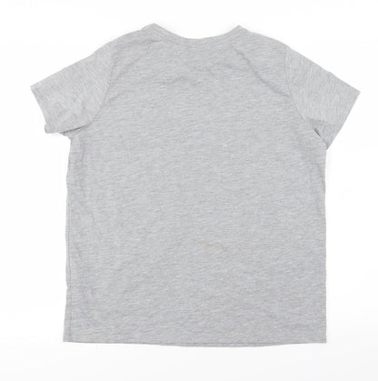 Womens UK Size M Bravado Grey Basic T-Shirt
