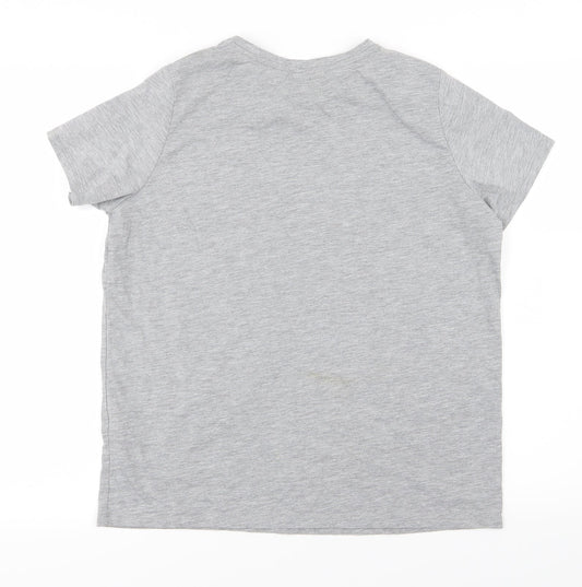Womens UK Size M Bravado Grey Basic T-Shirt