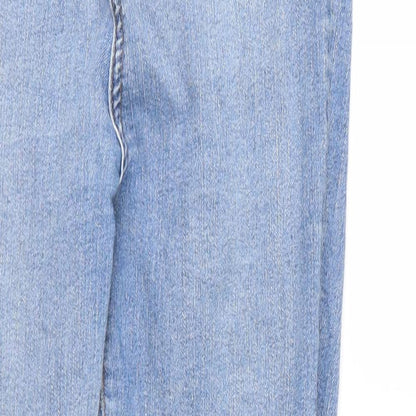 PRETTYLITTLETHING Womens Blue  Denim Skinny Jeans Size 12 L30 in