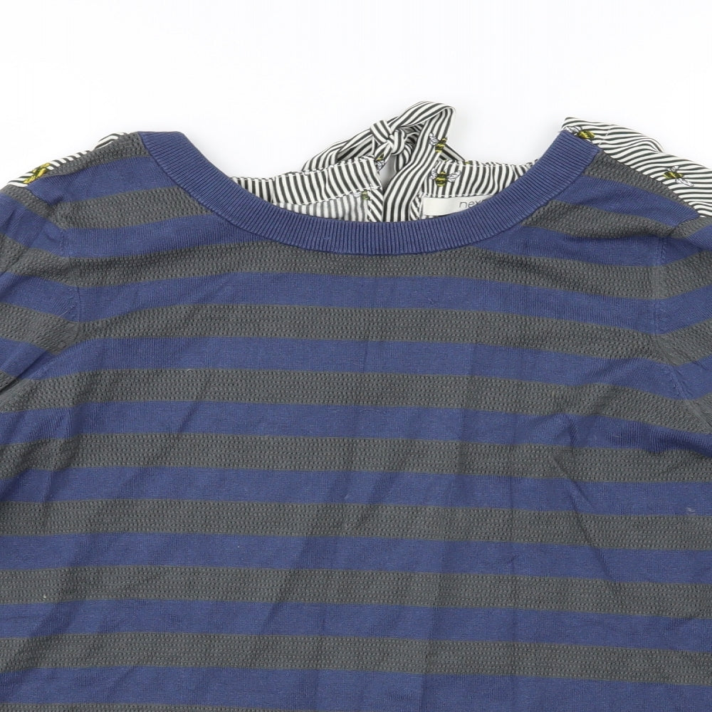 Next Womens Multicoloured Striped Knit Pullover Jumper Size 14