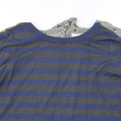 Next Womens Multicoloured Striped Knit Pullover Jumper Size 14