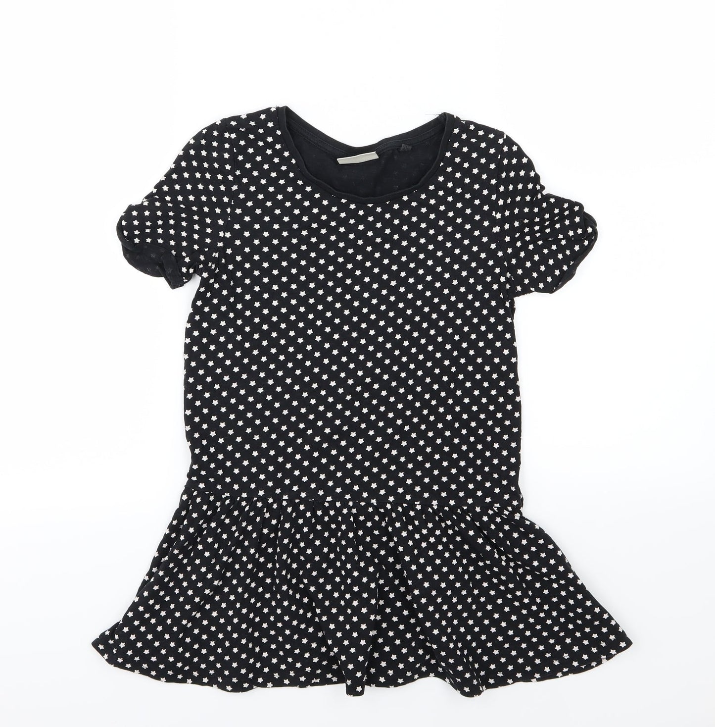 NEXT Girls Black  Jersey Basic T-Shirt Size 9 Years  - Star print