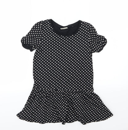 NEXT Girls Black  Jersey Basic T-Shirt Size 9 Years  - Star print