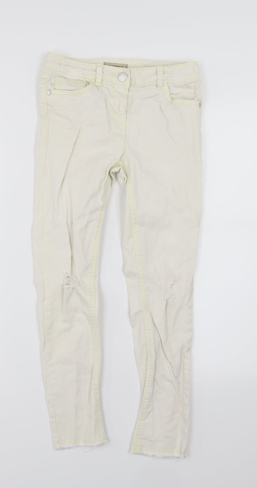 NEXT Girls White  Denim Skinny Jeans Size 11 Years