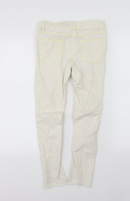NEXT Girls White  Denim Skinny Jeans Size 11 Years