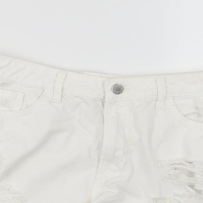 Very Womens Pink  Denim Hot Pants Shorts Size 12