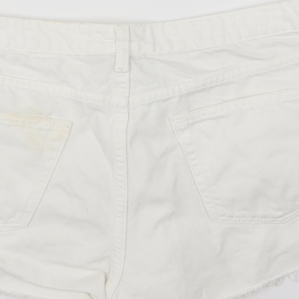 Very Womens Pink  Denim Hot Pants Shorts Size 12