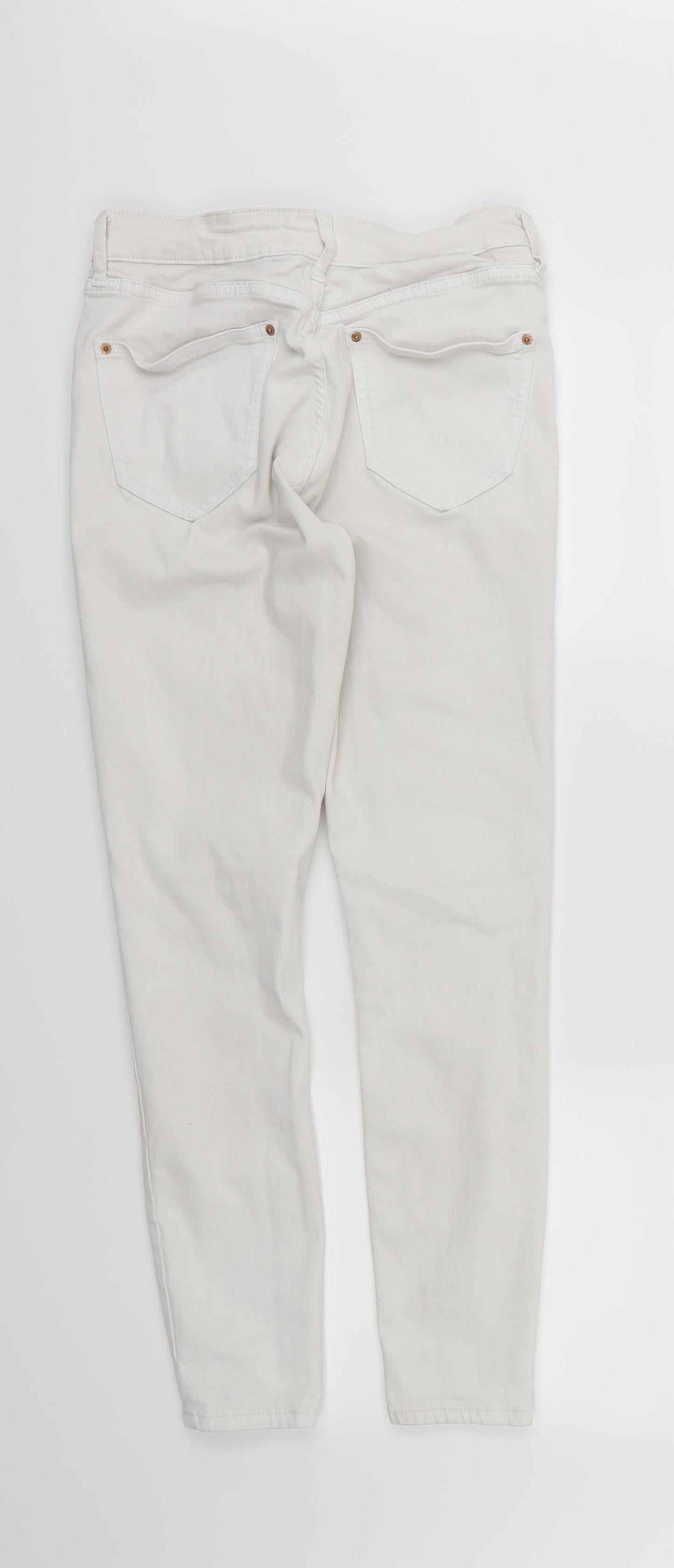 Miss Selfridge Womens White  Denim Skinny Jeans Size 12 L27 in