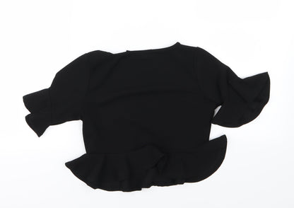 PRETTYLITTLETHING Womens Black   Basic Blouse Size 6