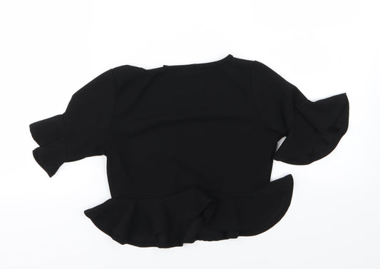 PRETTYLITTLETHING Womens Black   Basic Blouse Size 6