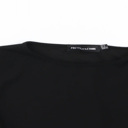 PRETTYLITTLETHING Womens Black   Basic Blouse Size 6