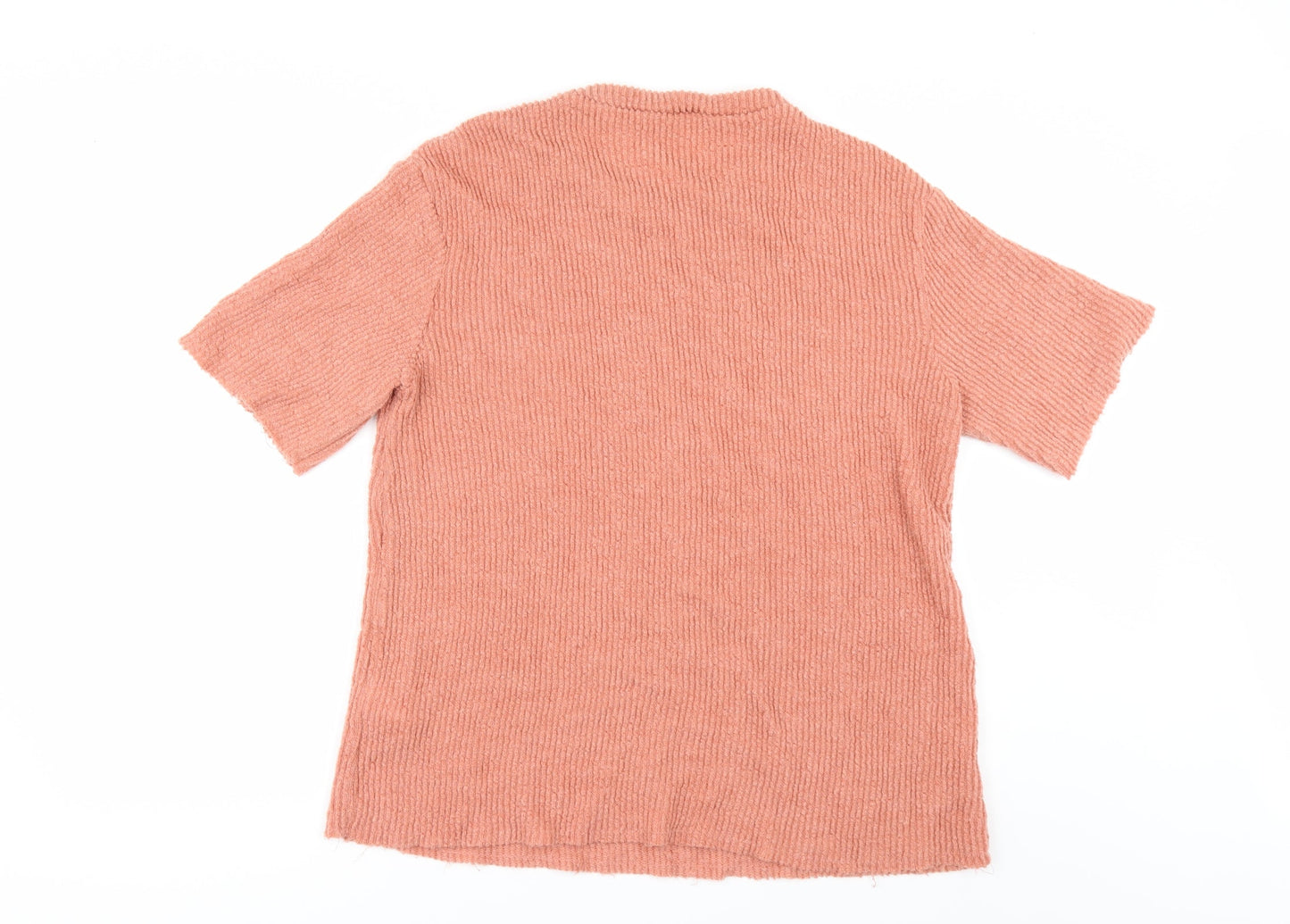 Womens UK Size M Zara Orange Basic T-Shirt