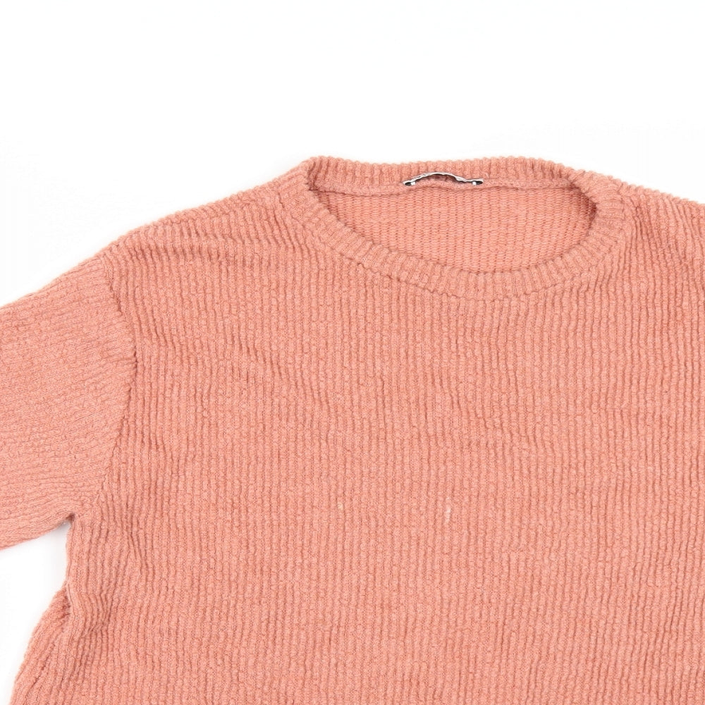 Womens UK Size M Zara Orange Basic T-Shirt