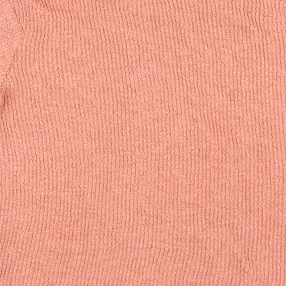 Womens UK Size M Zara Orange Basic T-Shirt