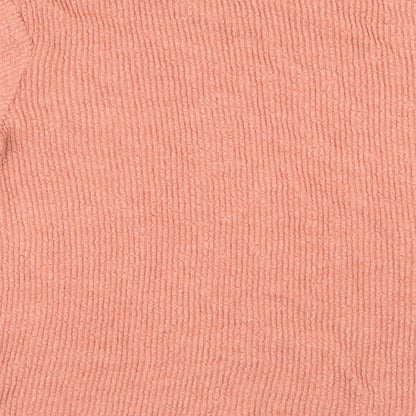 Womens UK Size M Zara Orange Basic T-Shirt