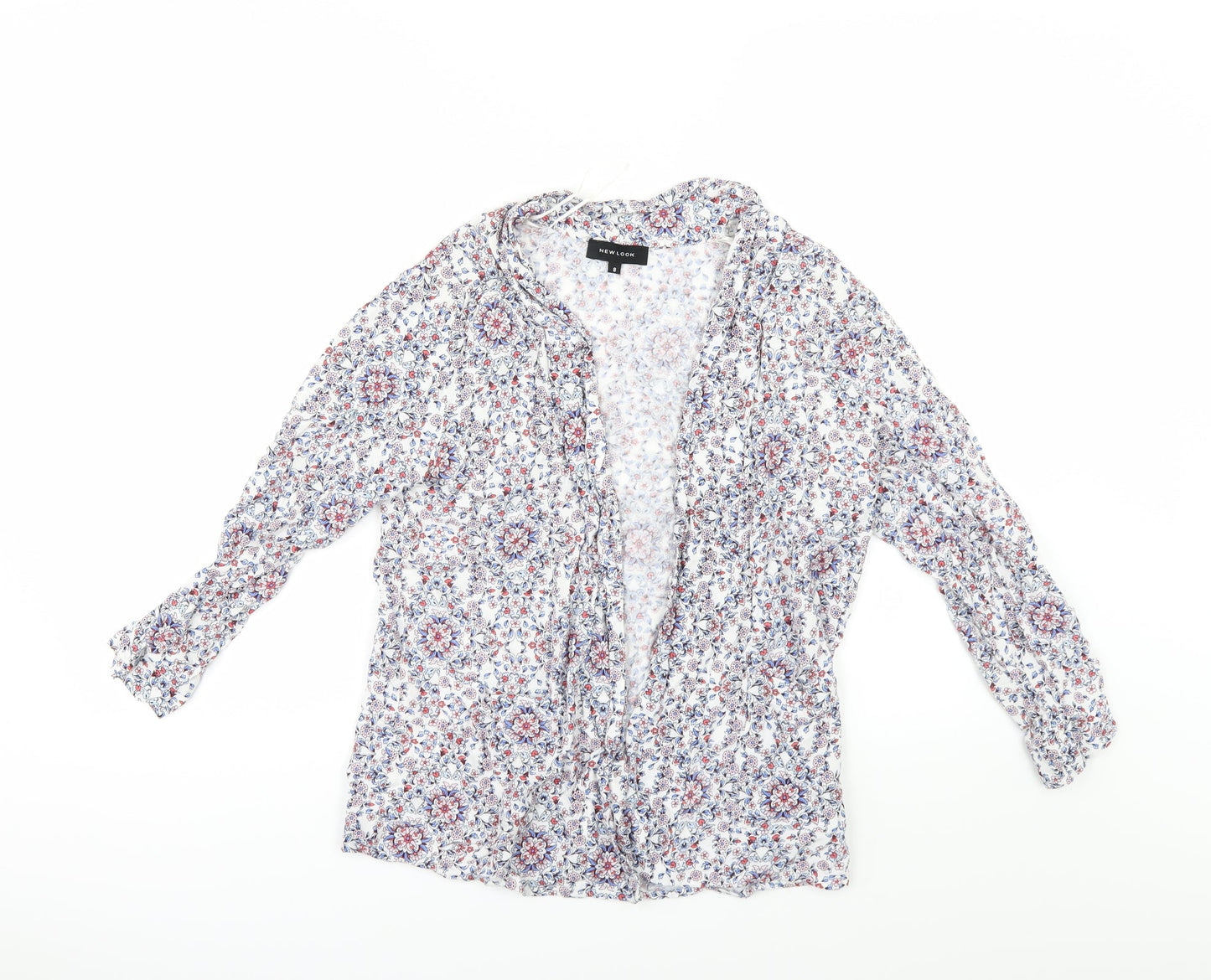 Womens UK Size 8 New Look White Kimono Blouse
