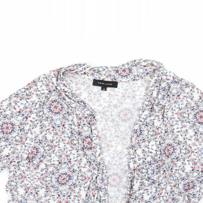 Womens UK Size 8 New Look White Kimono Blouse