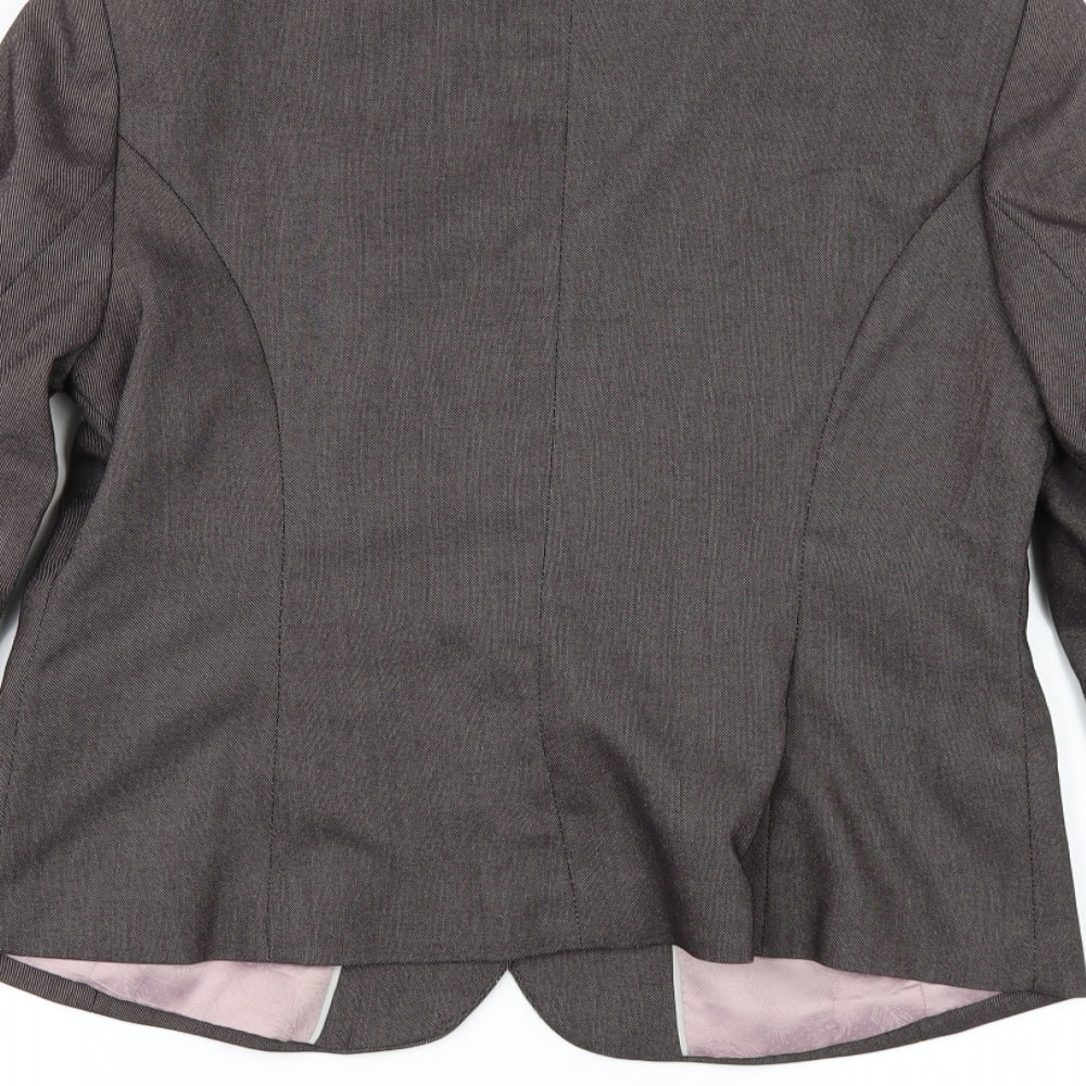 NEXT Womens Brown Herringbone   Suit Jacket Size 14