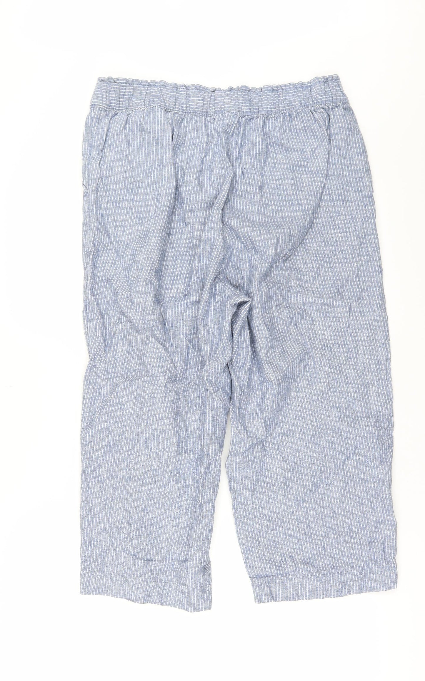 TU Womens Blue Striped  Trousers  Size 14 L22.5 in