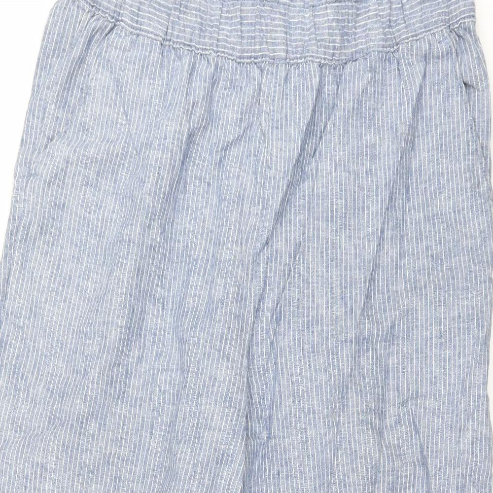 TU Womens Blue Striped  Trousers  Size 14 L22.5 in