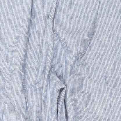 TU Womens Blue Striped  Trousers  Size 14 L22.5 in