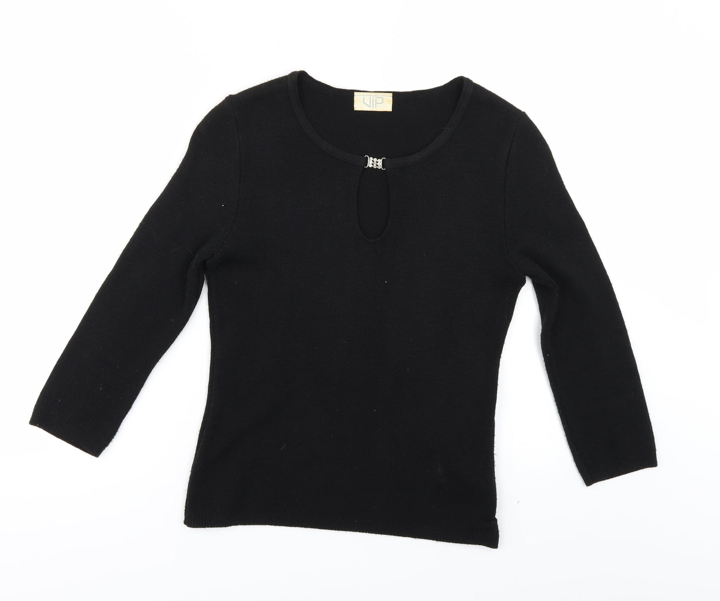 VIP Womens Black   Pullover Jumper Size 10