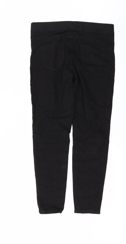 Denim & Co. Womens Black  Denim Jegging Jeans Size 12 L27 in