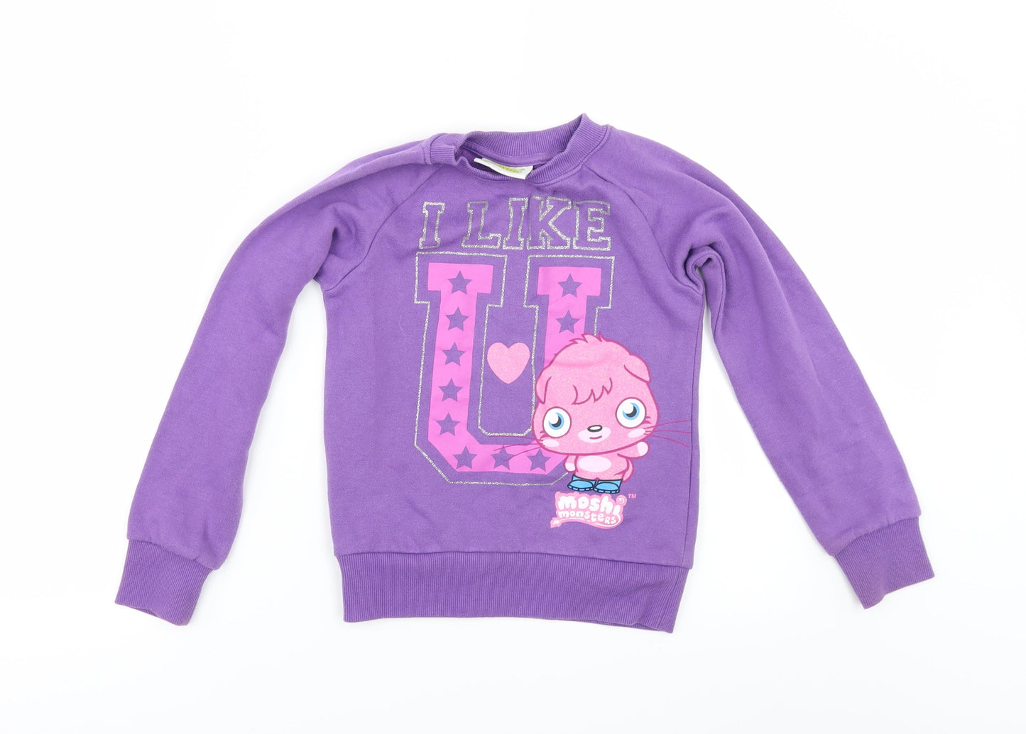 Moshi Girls Purple   Pullover Sweatshirt Size 7-8 Years  - Moshi Monsters