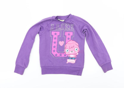 Moshi Girls Purple   Pullover Sweatshirt Size 7-8 Years  - Moshi Monsters
