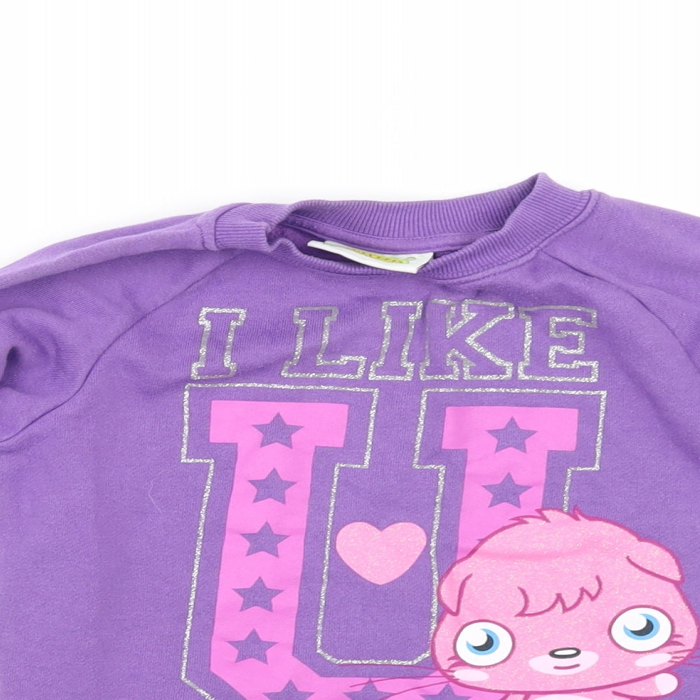 Moshi Girls Purple   Pullover Sweatshirt Size 7-8 Years  - Moshi Monsters