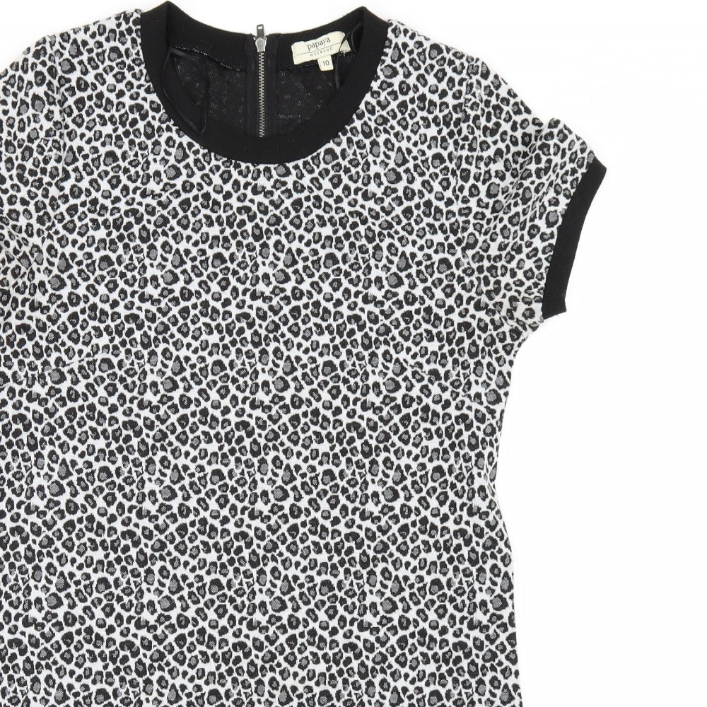 Papaya Womens Grey Animal Print    Size 10