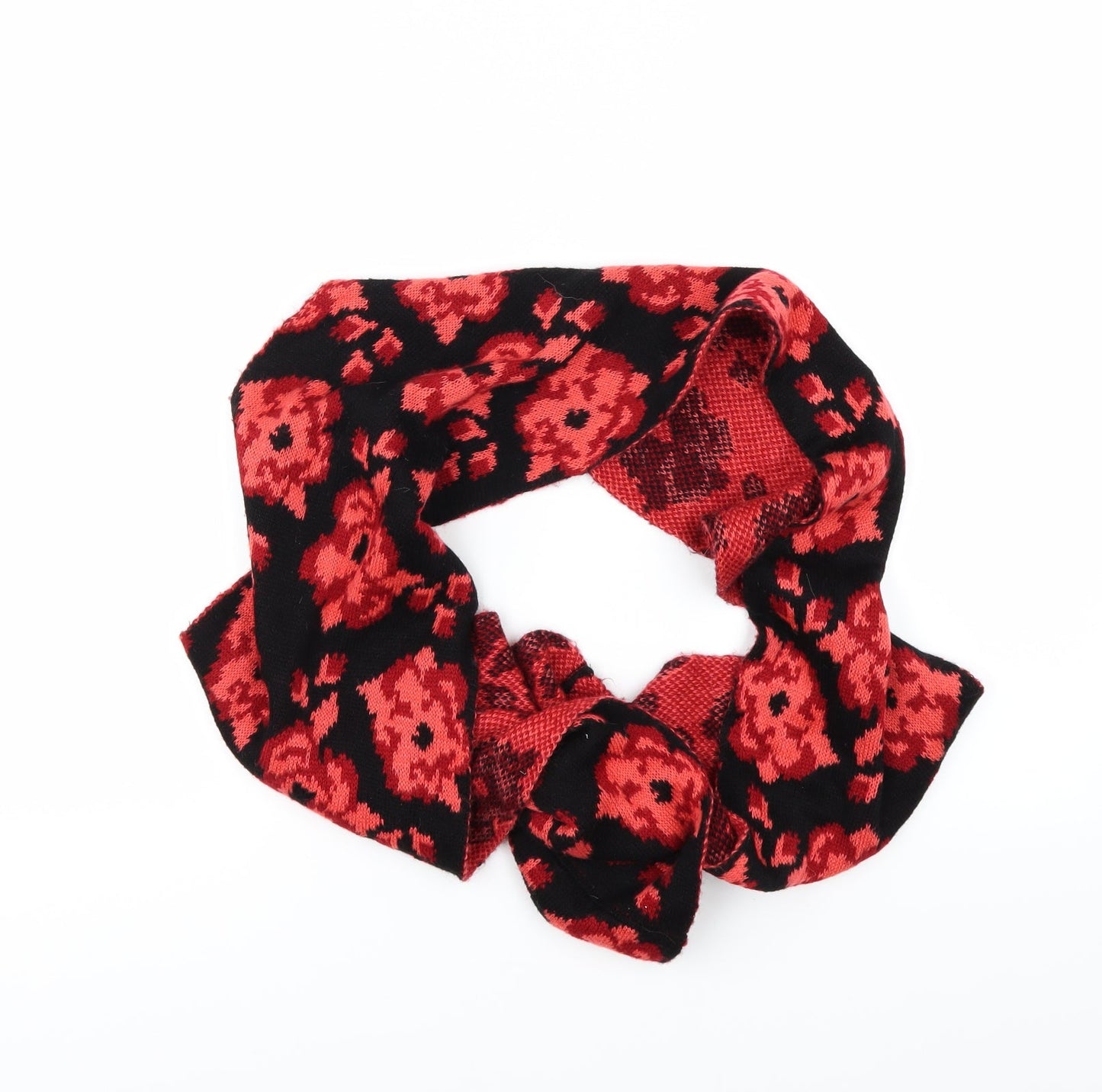 Preworn Womens Black Floral   Scarf   - COWL