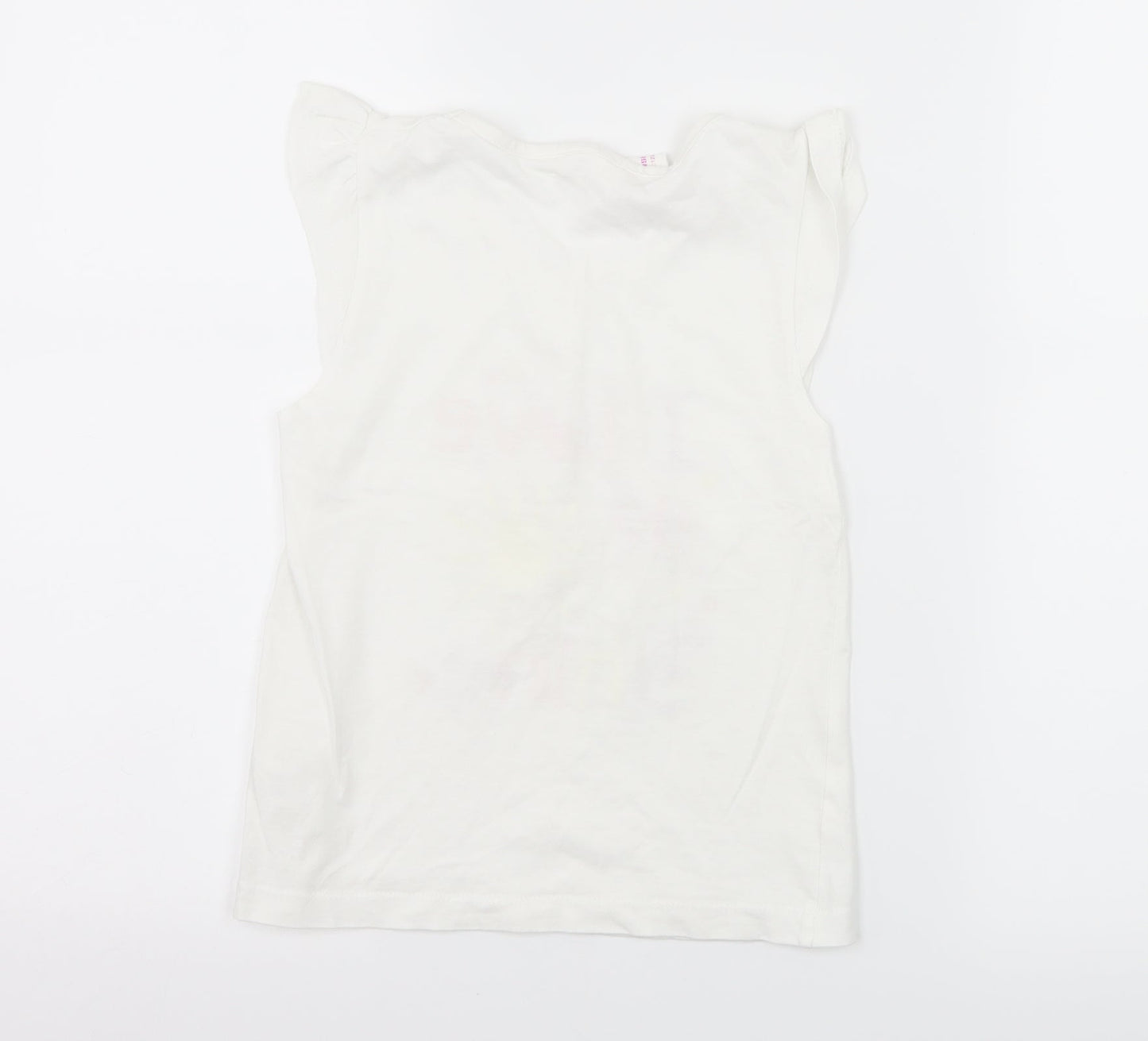 Young Dimension Girls White  Jersey Basic T-Shirt Size 7-8 Years  - I love Sunshine