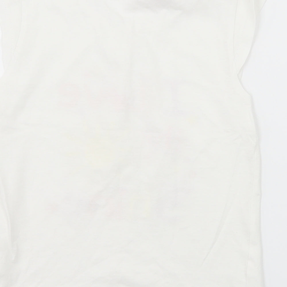 Young Dimension Girls White  Jersey Basic T-Shirt Size 7-8 Years  - I love Sunshine