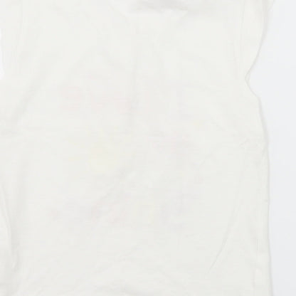 Young Dimension Girls White  Jersey Basic T-Shirt Size 7-8 Years  - I love Sunshine