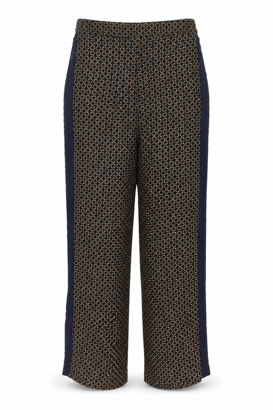 TU Womens Blue Geometric  Trousers  Size 8 L29 in