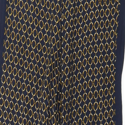 TU Womens Blue Geometric  Trousers  Size 8 L29 in