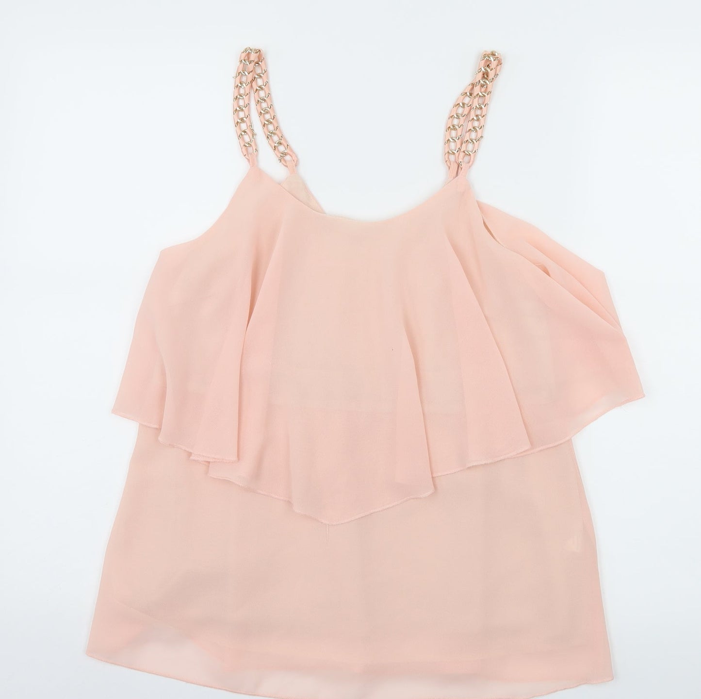 Womens UK Size S Preworn Pink Camisole Tank