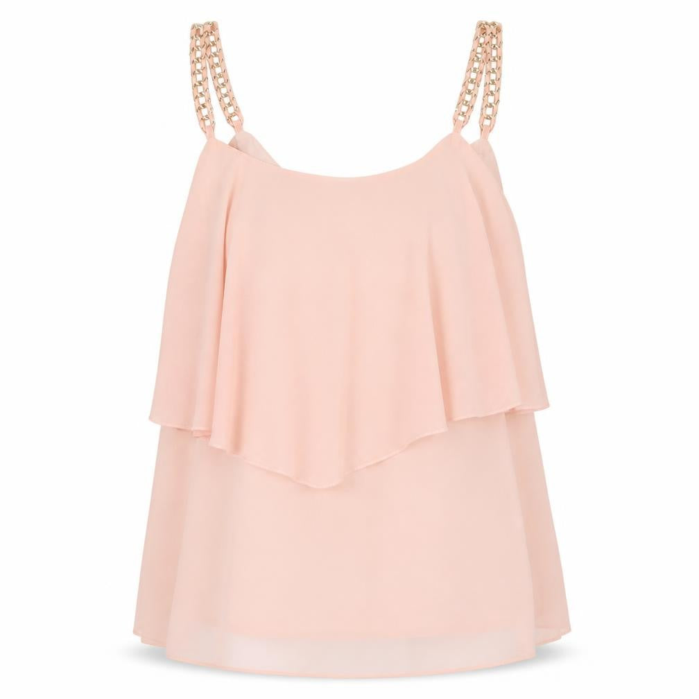 Womens UK Size S Preworn Pink Camisole Tank