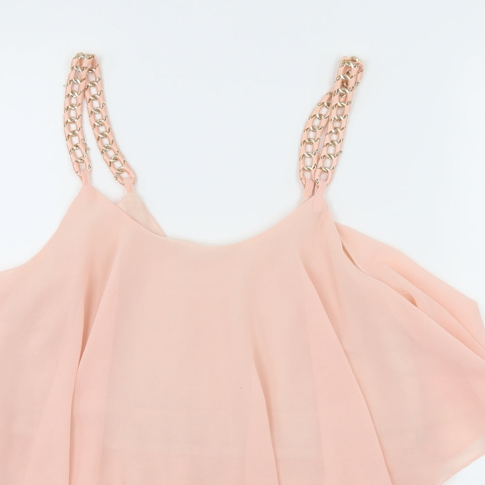 Womens UK Size S Preworn Pink Camisole Tank