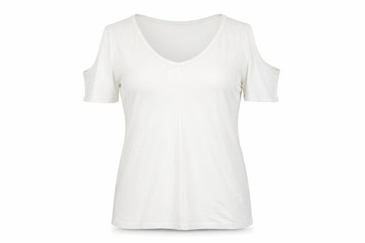 Womens UK Size 6 Atmosphere White Basic T-Shirt