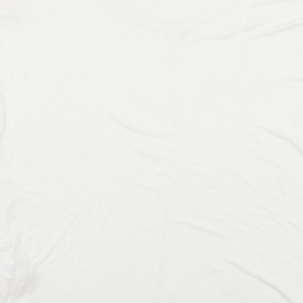 Atmosphere Womens White  Jersey Basic T-Shirt Size 6  - Cut Out Shoulder