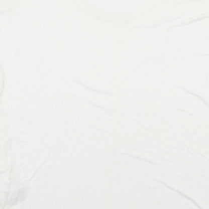 Atmosphere Womens White  Jersey Basic T-Shirt Size 6  - Cut Out Shoulder