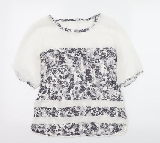 Womens UK Size 10 NEXT White Basic T-Shirt