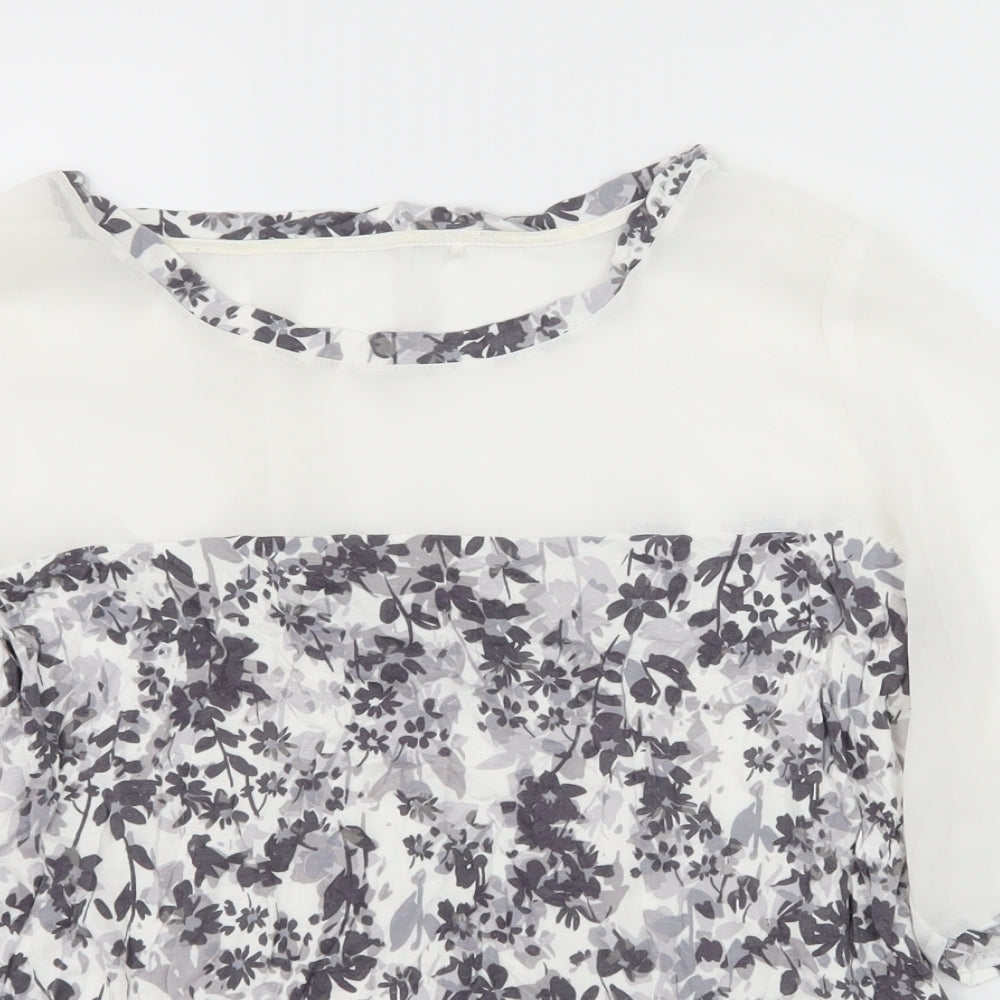 Womens UK Size 10 NEXT White Basic T-Shirt