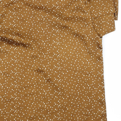 Womens UK Size S Preworn Brown Basic Blouse