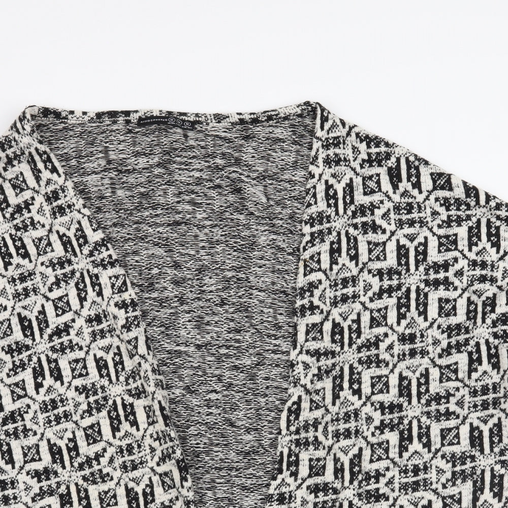 Atmosphere Womens Beige Geometric  Cardigan Jumper Size M